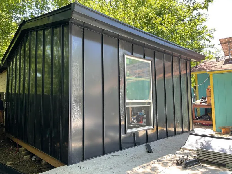 Black standing seam metal wall panels for Roof Inspection in Medina